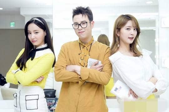 《The Show 5》3MC，左起：MOMOLAND成員YEONWOO、Block B成員表志勛、EXID成員朴正花