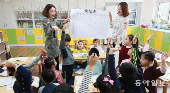 一個教室兩種語言 韓國小學用中文教乘法口訣