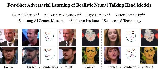 三星电子俄罗斯莫斯科AI研究中心近日开发出“虚拟访谈视频”制作技术。 【图片提供 韩联社】