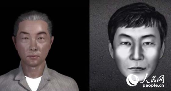 韓國警方當時模擬的模擬嫌疑人畫像。