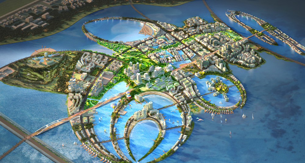 ★項目面積：6.6km2 ★項目期間：2019—2024年★居住人口：2.1萬人（預算）★開發方向: 集濱水、智能、環保功能相結合的新萬金未來型城市建設集生活、工作、玩樂於一體的全球自足型智能水城 