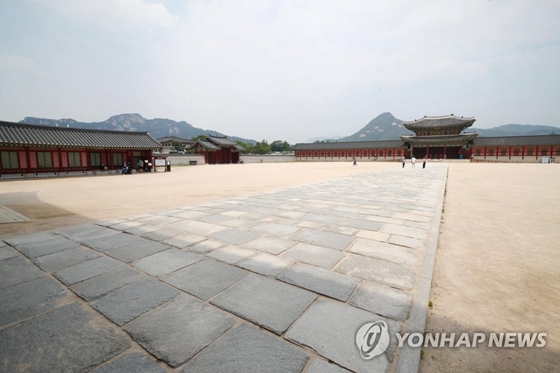受新冠疫情影響，首爾景福宮難覓游客蹤影。（資料圖，來源：韓聯社）