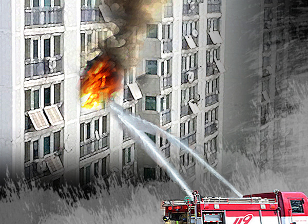 韓首爾一公寓發生火災 37名住戶緊急避難