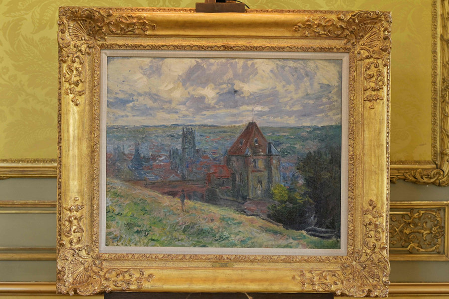 莫奈印象派油畫Dieppe在法國拍賣會上展出