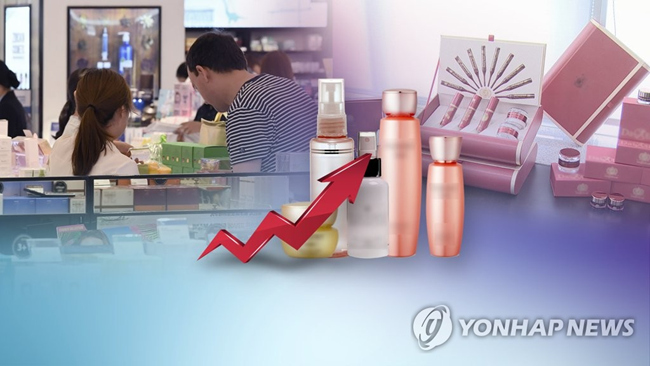 2020年韩妆贸易顺差额逆势增长 图源：韩联社