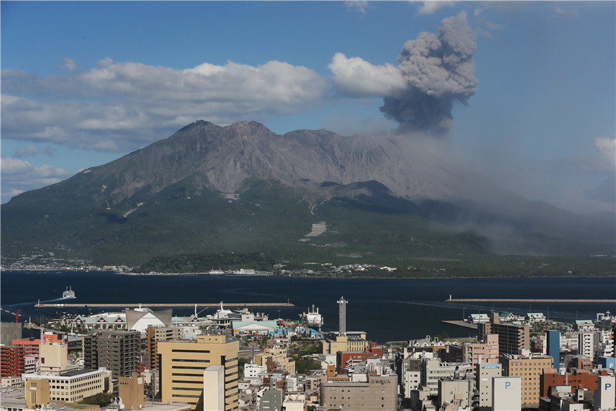 日本櫻島火山噴發 氣象廳發布最高級別警報