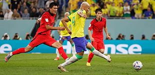 卡塔爾世界杯 | 八分之一決賽：巴西勝韓國