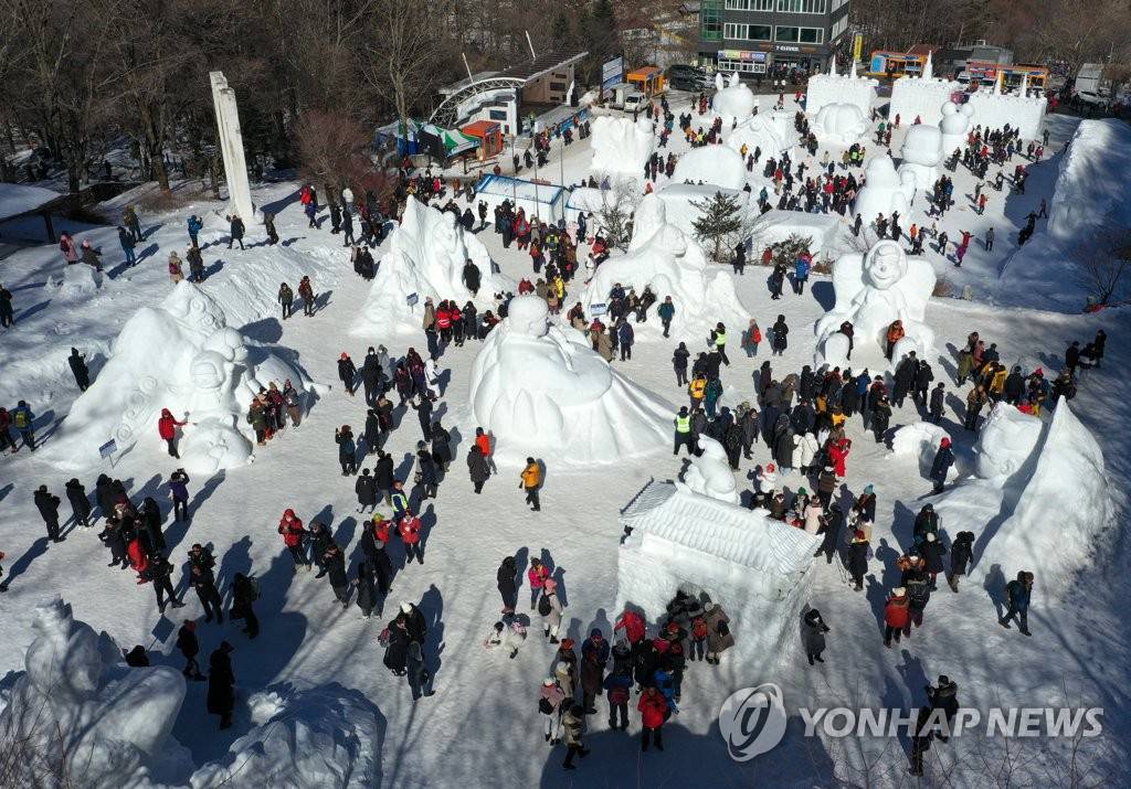 【組圖】韓國江原道：雪雕作品吸引游人駐足【12】