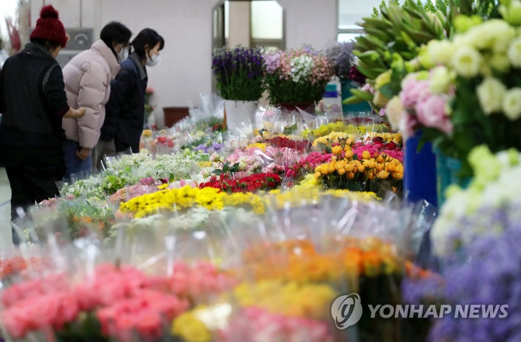 【組圖】韓國畢業季花卉市場人氣旺【3】