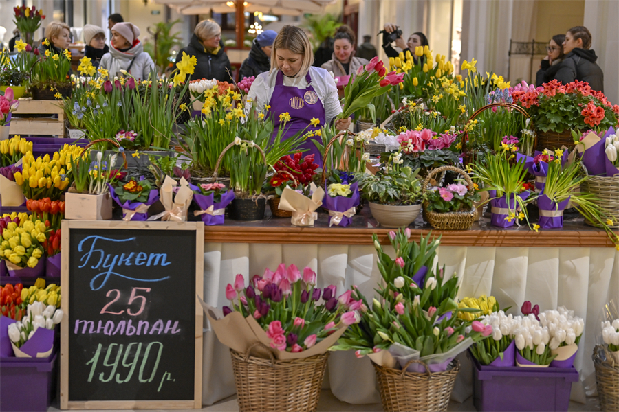 俄羅斯莫斯科舉行花卉博覽會
