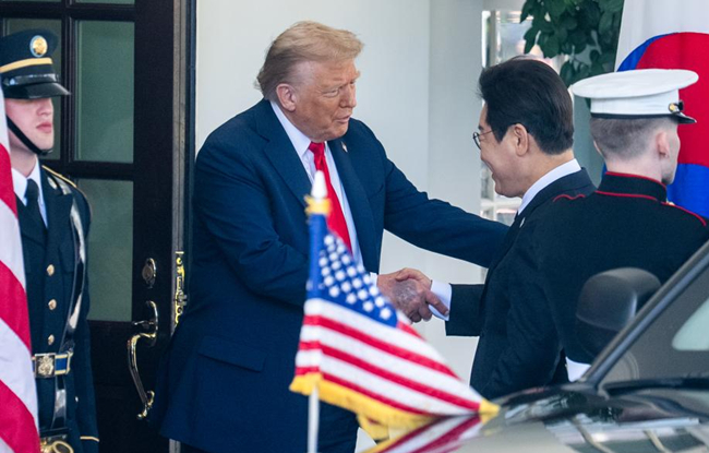 美國總統特朗普會晤韓國總統李在明