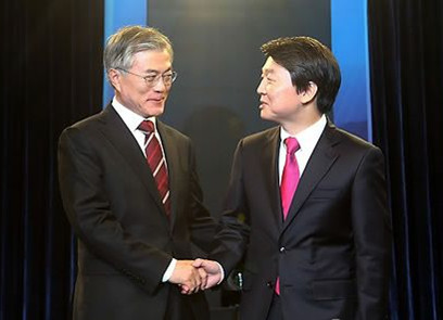 韩两位在野党总统候选人将会面协商一体化规则 。