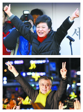 韩国总统大选今日举行 势均力敌 最后一搏