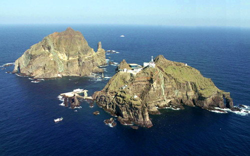 韩国将于8月开通韩日争议岛屿日文版网站资料图：韩日争议岛屿，韩国称独岛，日本称竹岛。