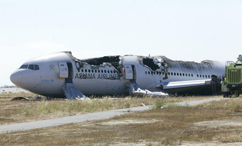 图为韩亚航空坠机事故现场。（资料图）