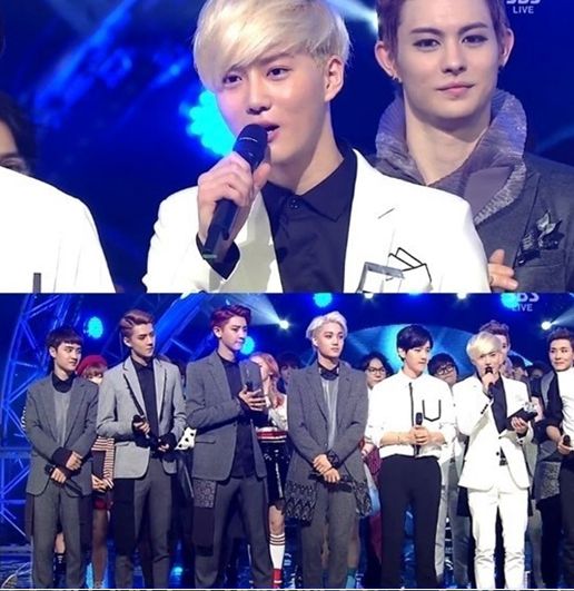 EXO《overdose》回归舞台《人气歌谣》夺冠显超高人气