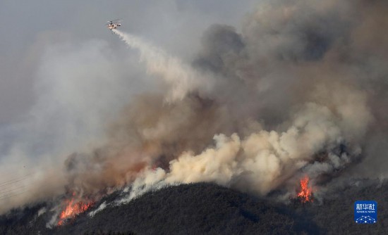 韩国庆尚北道发生森林火灾