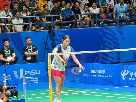 成都大运会｜韩国羽球“自信少女”金佳览：没有偶像，就是开心打球