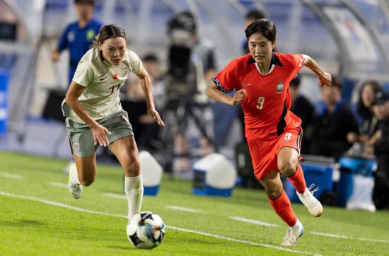 东亚杯| 补时遭“绝平” 中国女足2:2战平韩国